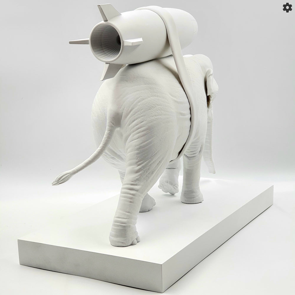 Banksy - Elephant With Bomb (White figure) by Medicom Toy and 