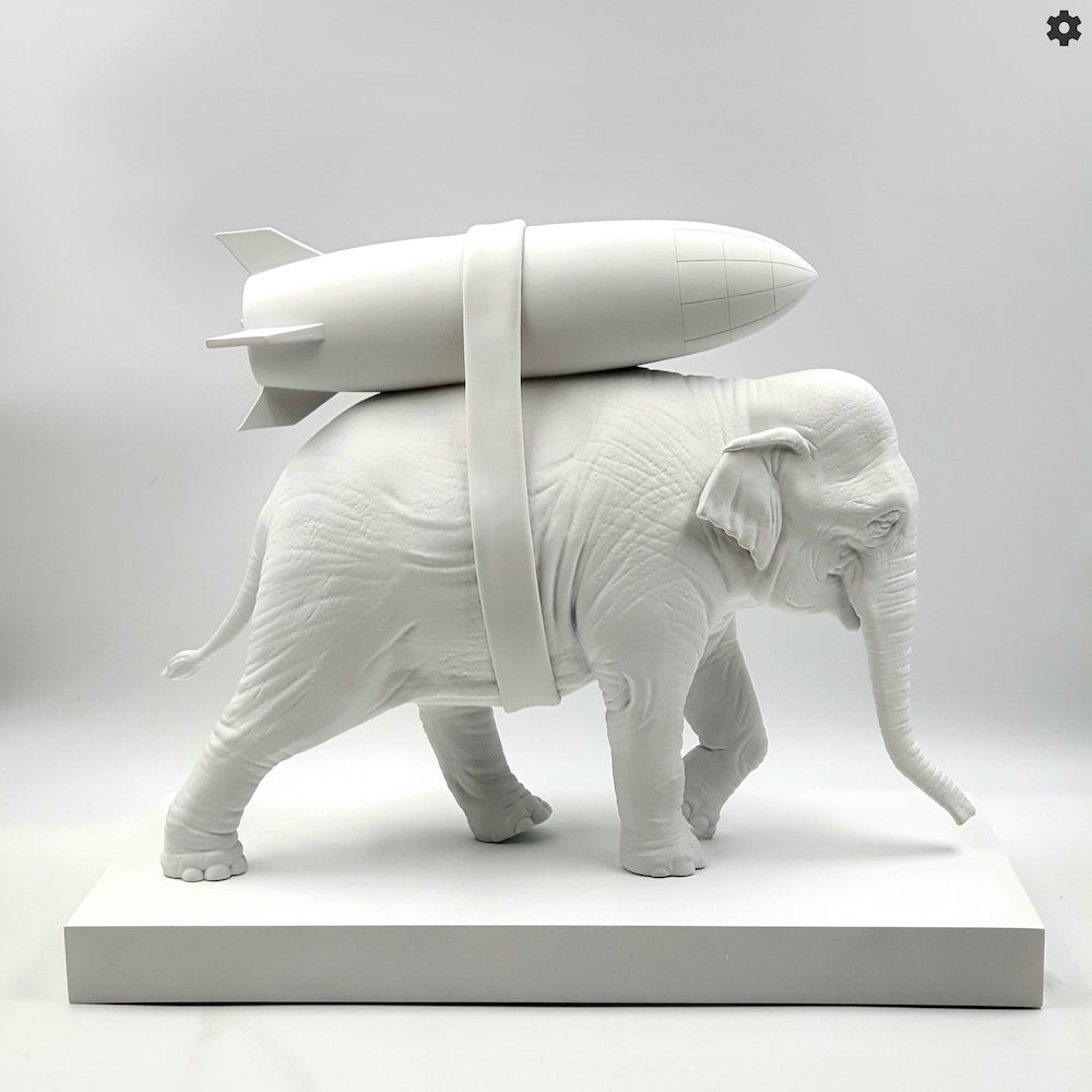 Banksy - Elephant With Bomb (White figure) by Medicom Toy and 