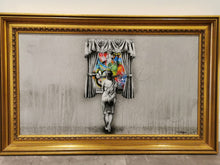 Load image into Gallery viewer, MARTIN WHATSON - FIGURE AT THE WINDOW REVERSE UNIQUE CANVAS