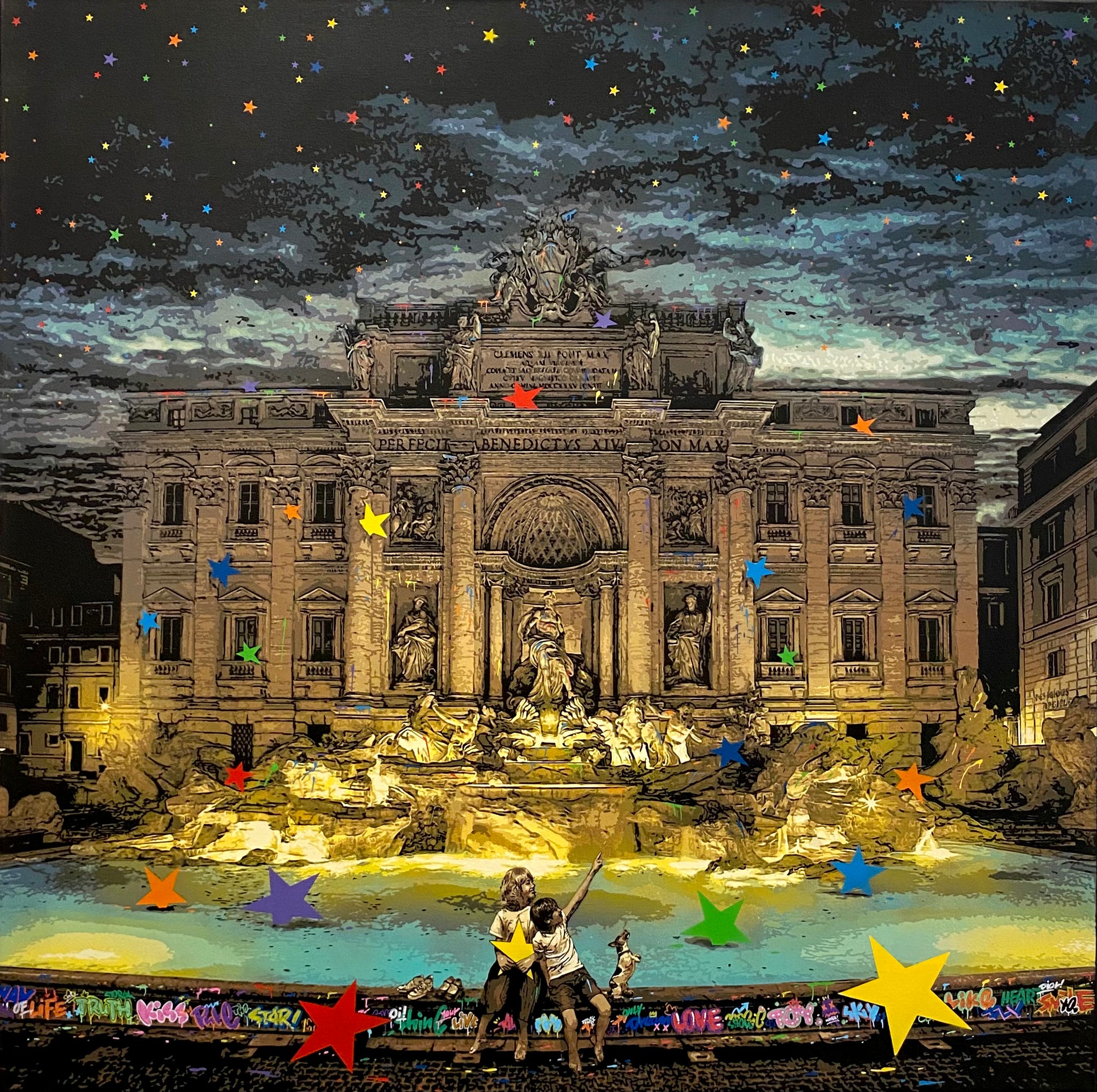 大人気新作 ROAMCOUCH - WHEN YOU WISH UPON A STAR/TREVI – Exclusiveurbanart 版画