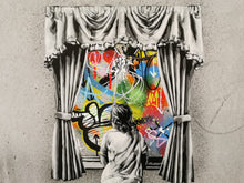 Load image into Gallery viewer, MARTIN WHATSON - FIGURE AT THE WINDOW REVERSE UNIQUE CANVAS
