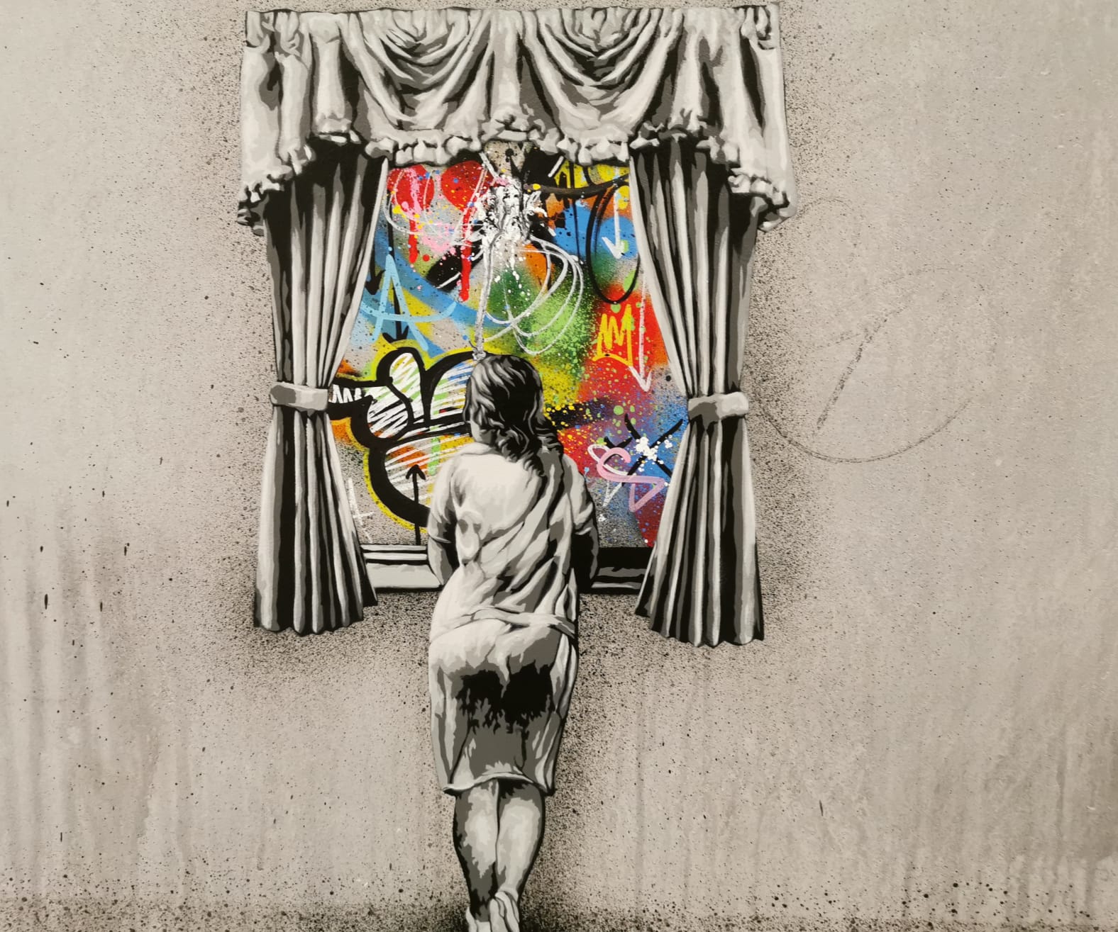 【ラストチャンス！1スタート！】マーティン・ワトソン Martin Whatson「Girl at the Window 」 kaws banksy invader 奈良美智 kyne Falling Girl (Paper) by Martin Whatson, Snik Editioned artwork
