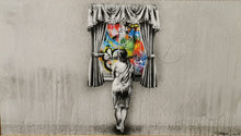 Load image into Gallery viewer, MARTIN WHATSON - FIGURE AT THE WINDOW REVERSE UNIQUE CANVAS
